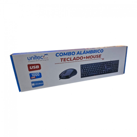 COMBO ALAMBRICO TECLADO + MOUSE KT804